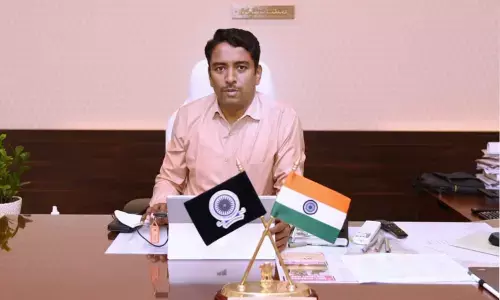 Joint Collector Dr G Lakshmisha addressing the Agriculture department officials in Kakinada on Wednesday