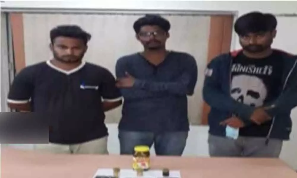 Three techies held for selling drugs in Hyderabad