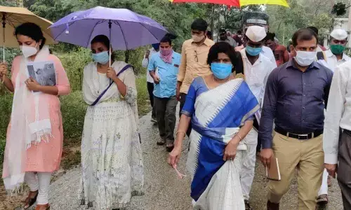 Karnataka government team visiting Somandepalle mandal to study village secretariats functioning