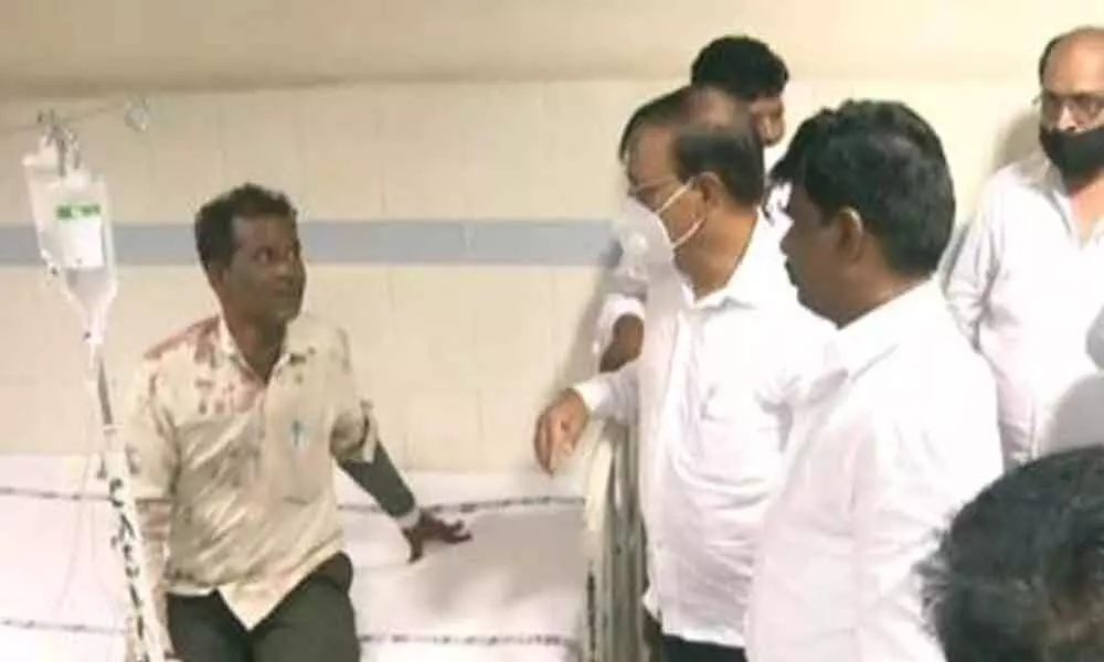 Hindupur MP Gorantla Madhav who visited the spot and the hospital said it was sad that a farmer died in the accident.