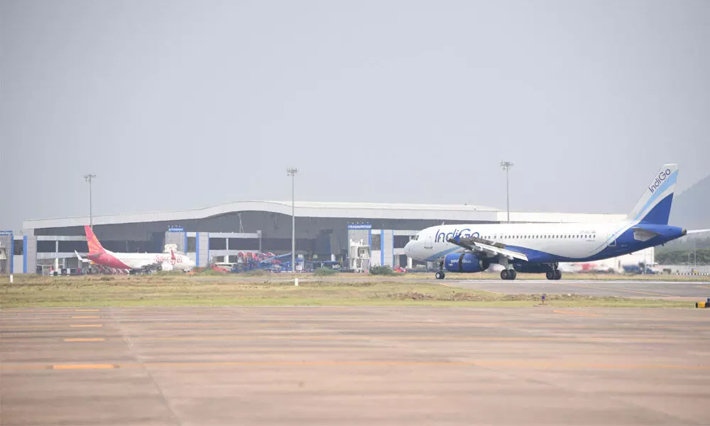 A view of the airport in Visakhapatnam