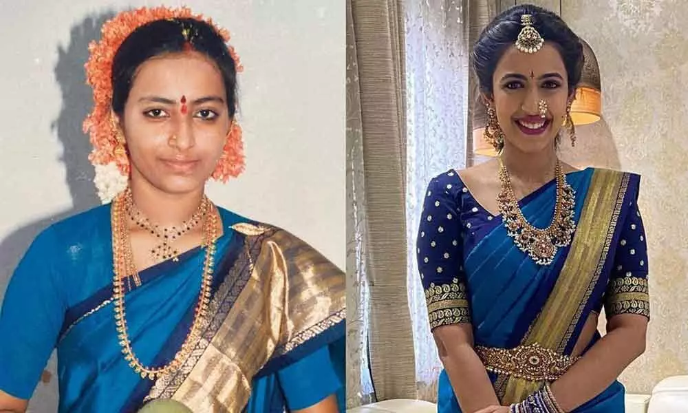Niharika Konidela Wears Her Mom’s Engagement Saree For Her Pre-Wedding Ritual