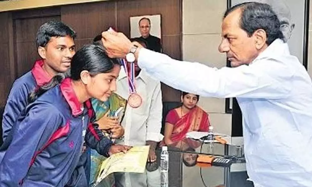 International Karate sports-woman and three-time world champion Eravalli Anjana initially took up Karate for her  self-defense and with the encouragement of her parents eventually took the sport sternly and made it as her career
