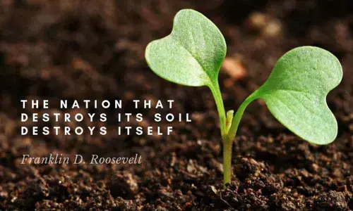 Nation that destroys its soil, destroys itself