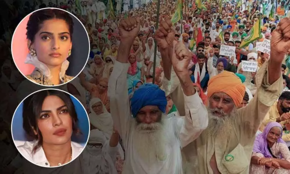 Priyanka, Sonam extend support to farmers