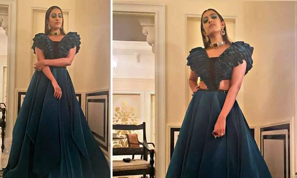 Niharika Konidela Looks Stunning In Shantanu & Nikhil’s Designer ‘Sangeet’ Outfit
