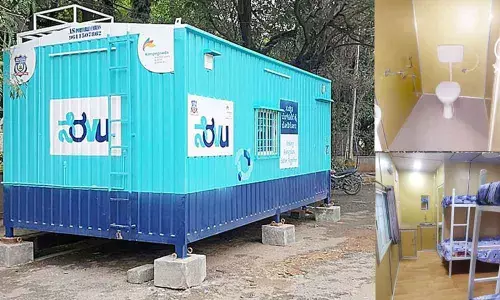 BIAL  gifts  portable  cabins to  Bengaluru  police