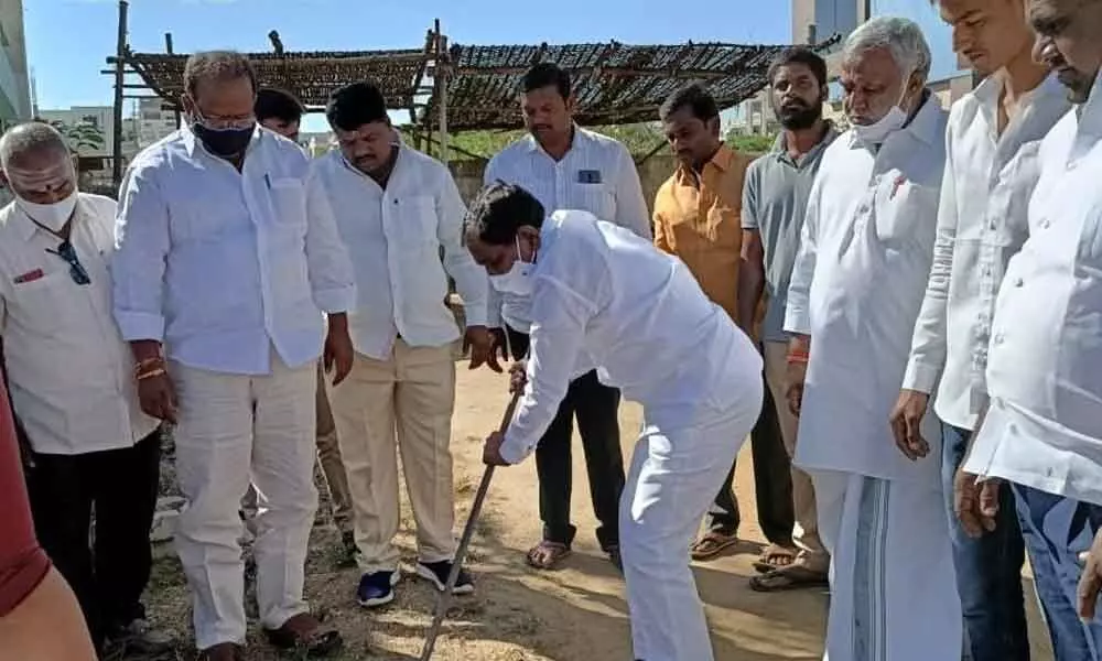 Stone laid for drainage works