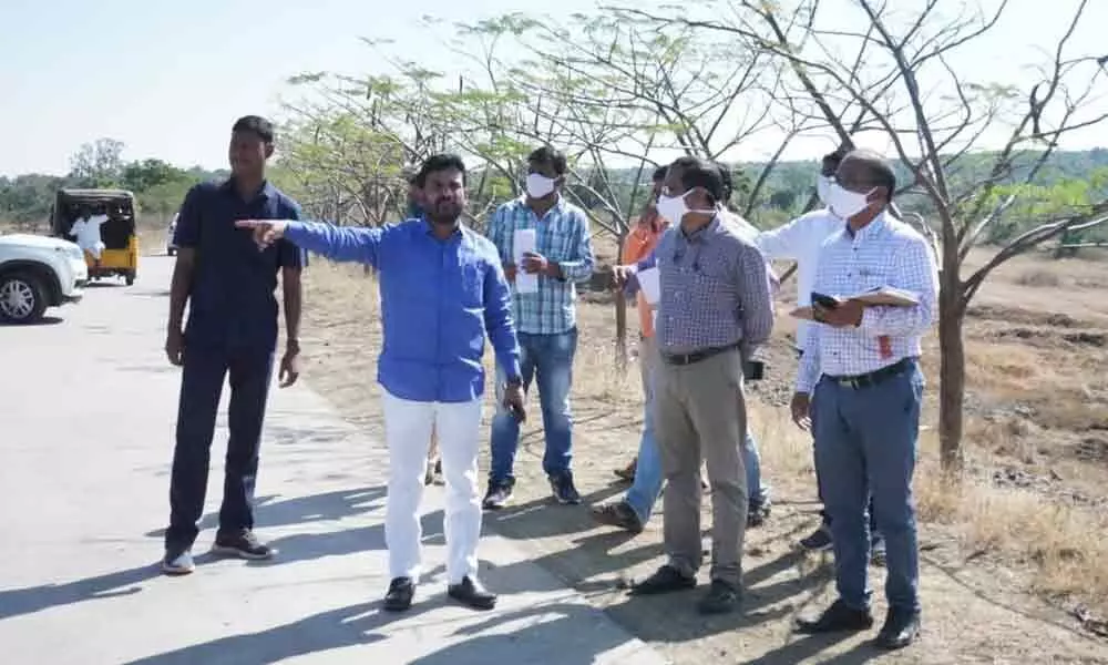MLA inspects site for govt buildings