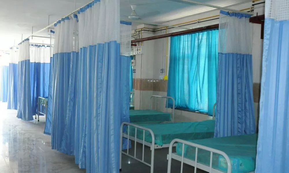 Covid isolation ward at Government RIMS Hospital in Srikakulam (File photo)