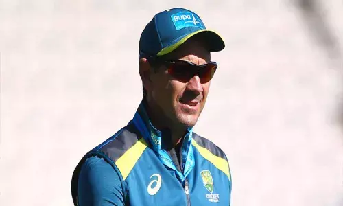 Australian team’s head coach Justin Langer