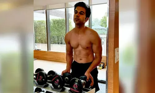 Rajkummar Rao flexes muscles for ‘Badhaai Do’