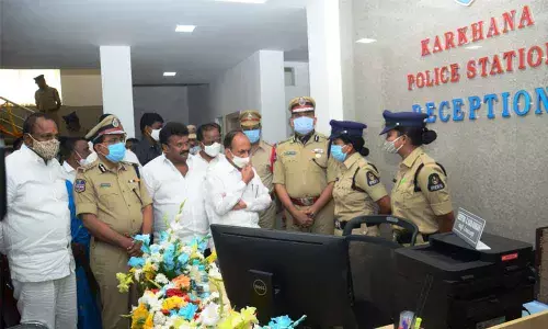Opens new Karkhana PS; says law & order spurring investments