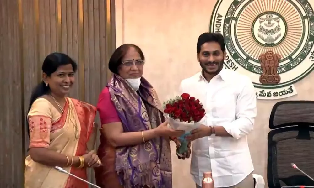 Andhra Pradesh: YS Jagan felicitates chief secretary Nilam Sawhney ahead of her retirement