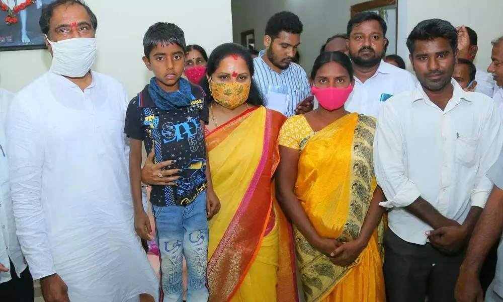 Jagtial: 7-year-old boy recovers from liver disease, parents thanks MLC Kavitha