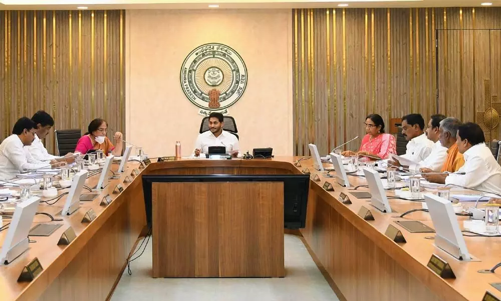 CM Jagan chairs the Cabinet  meeting in Amaravati on Friday