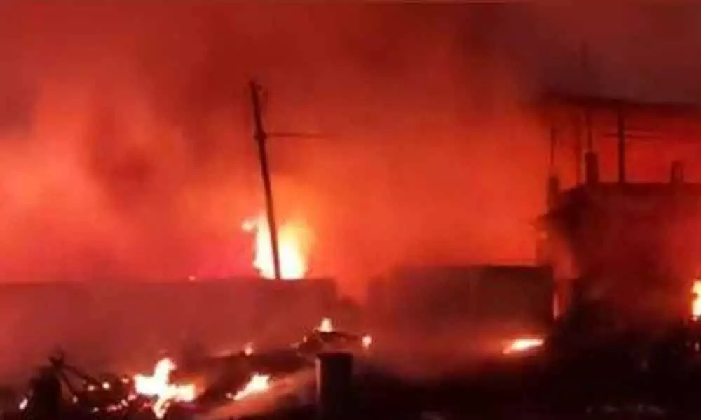 Fire Breaks Out At Scrap Godown In Gujarats Valsad District