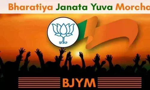 BJYM Leaders Besieged TSPSC Office