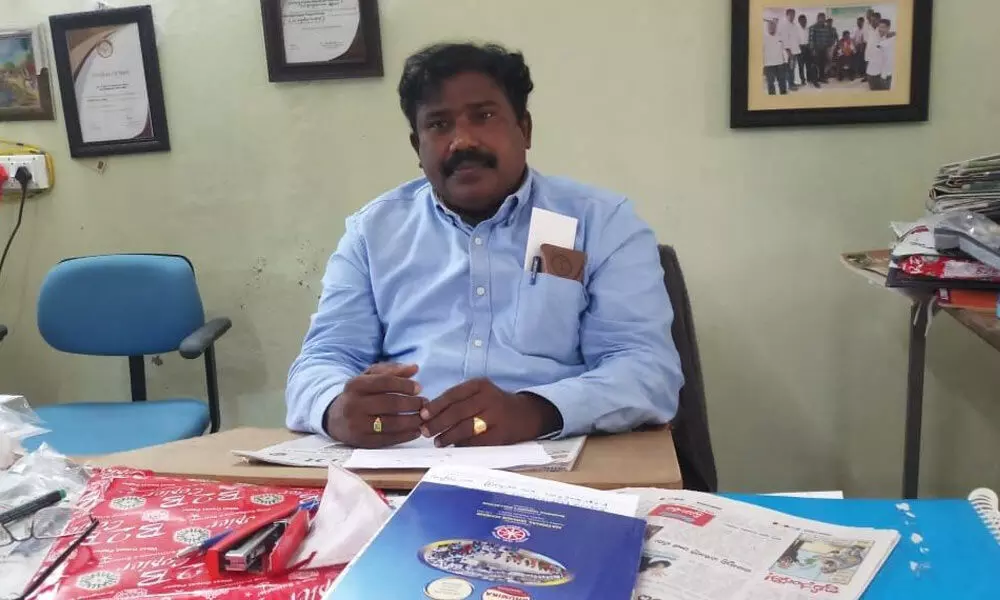 Dr Mande Harsha Preetham Dev Kumar, NSS Special Officer on ANU campus in Ongole