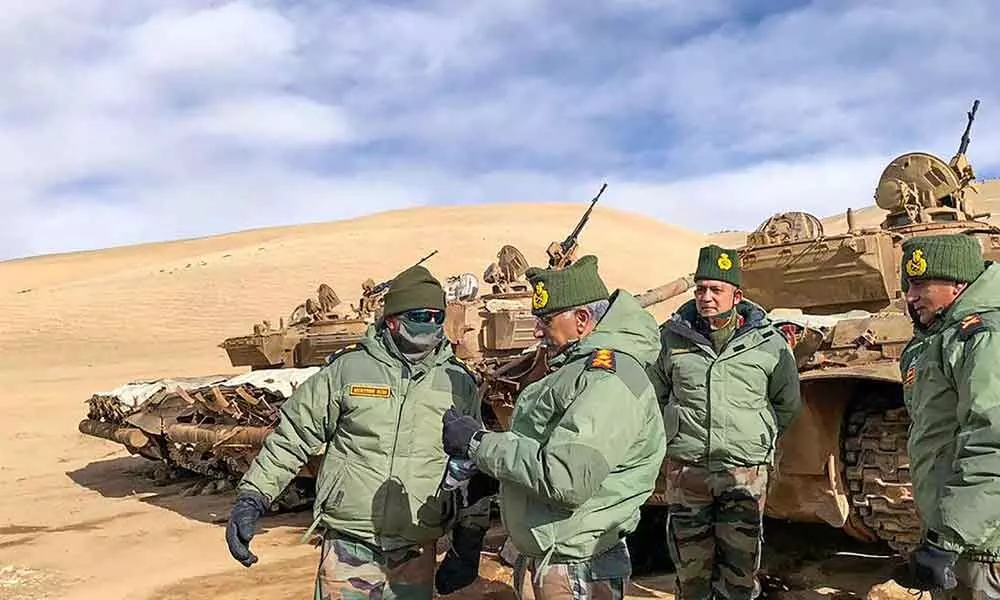 Indian Army chief General M M Naravane visits forward areas of Fire and Fury Corps