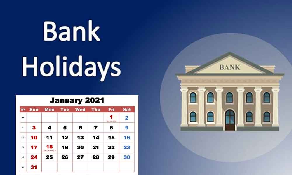 Bank Holidays List of Telangana in January 2021