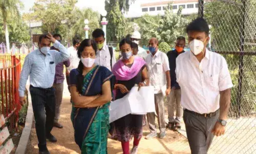 Municipal Administration Secretary Srilakshmi inspects developmental works in Tirupati