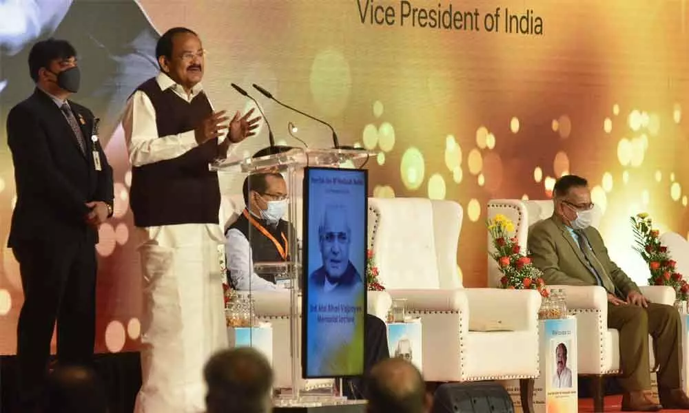 Vice President M Venkaiah Naidu expresses concern over erosion of values in public life