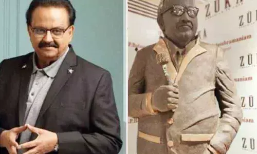 SP Balasubrahmanyams Chocolate Statue in Puducherry