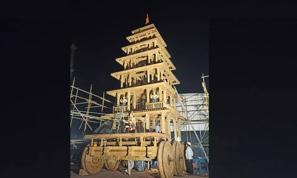 New chariot of Sri Lakshmi Narasimha Swamy temple at Antarvedi in East Godavari district
