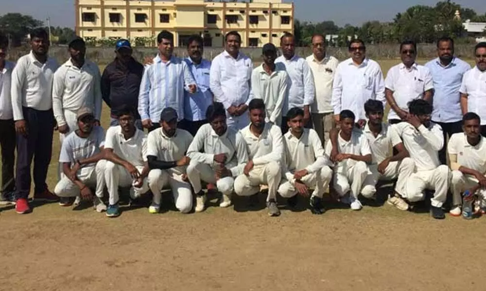 Telangana Cricket Association officials ahead of Kakatiya Cup match