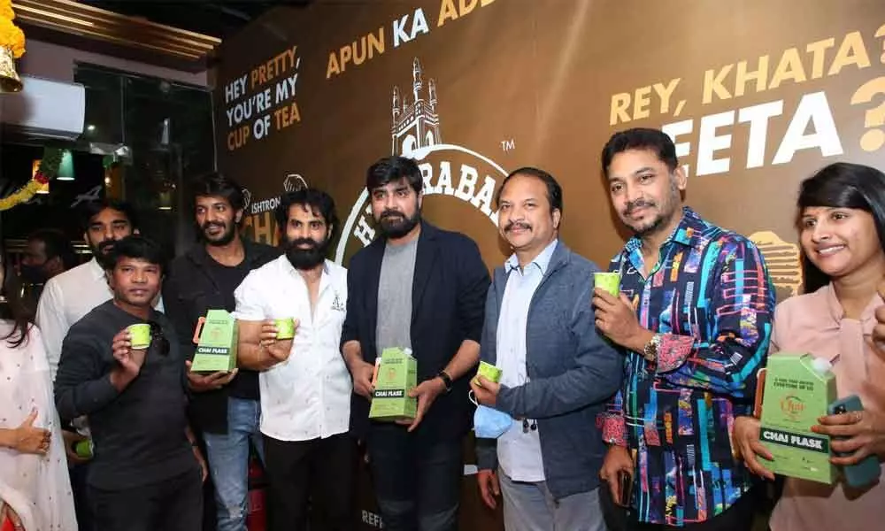 Tollywood actor Srikanth inaugurated the Hyderabadi chai adda café lounge