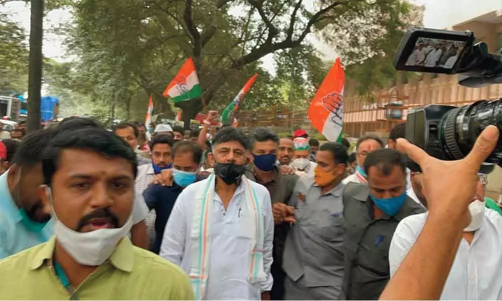 Congress protests property tax hike in Bengaluru