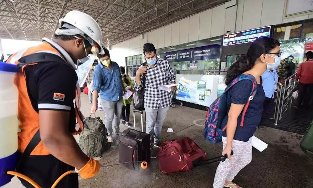 File picture of passengers entering the Visakhapatnam airport