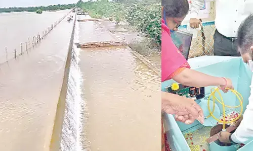 Groundwater level being measured through at a Piezometer monitoring station