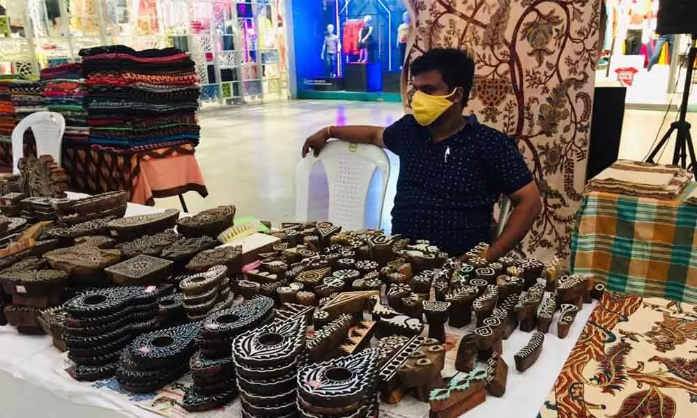 A stall in Crafts Bazaar in Vijayawada