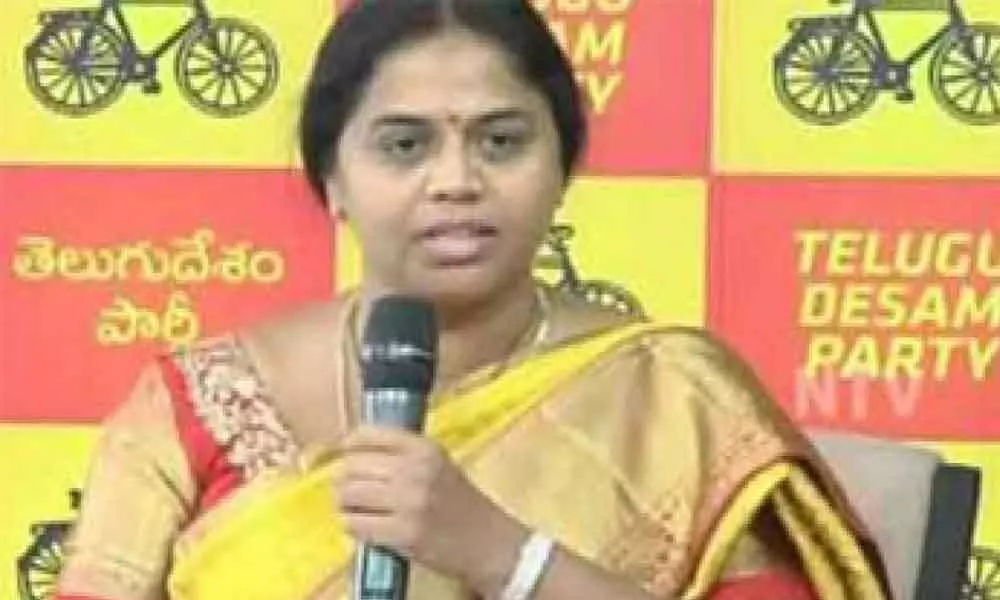 Telugu Desam Party general secretary Panchumarti Anuradha