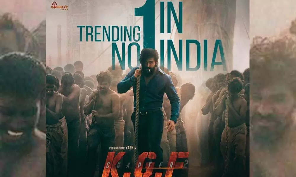 KGF Chapter 2 teaser 100 million views Youtube record