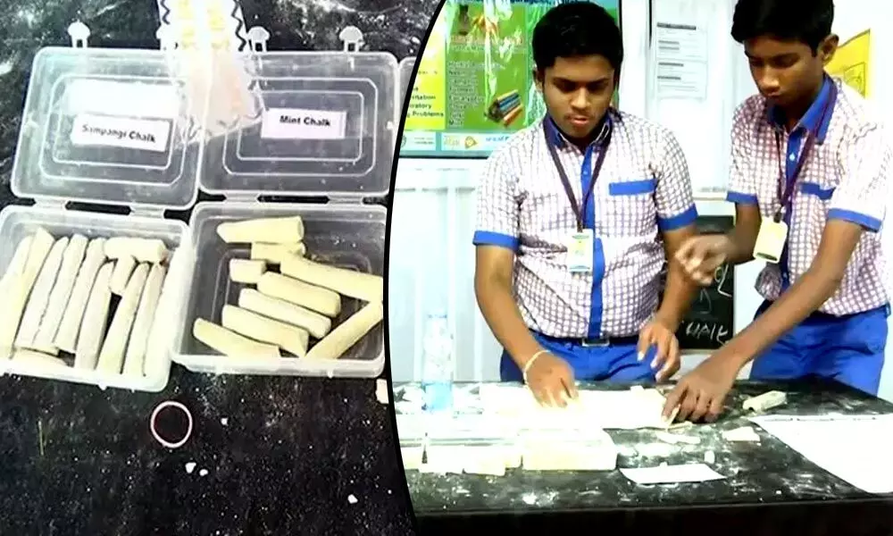 Telangana: Students from Adilabad create organic chalk sticks out of rice