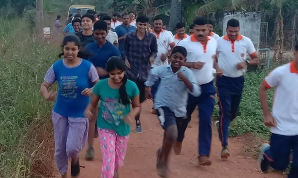 Participants at the Clean-Green Run in Vijayawada