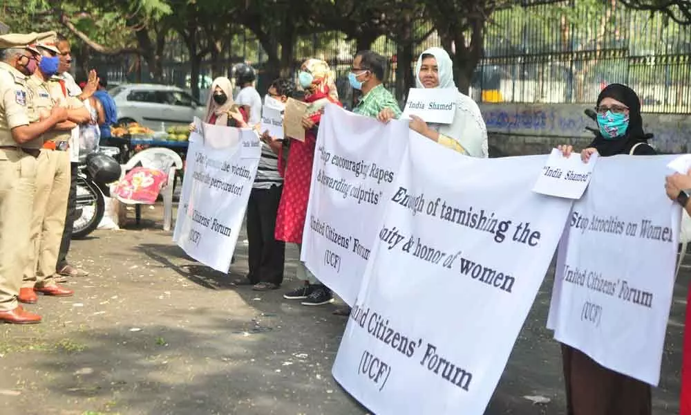 Protest decries crimes against women