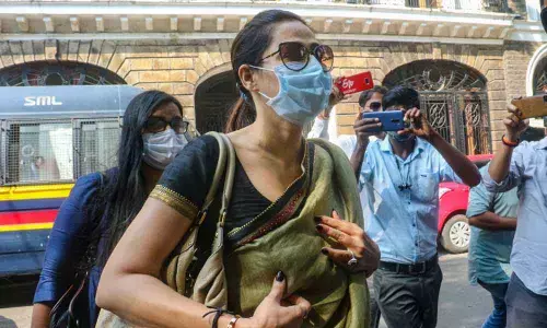 Bollywood actor Arjun Rampals sister Komal Rampal arrives at NCB office in Mumbai on Monday