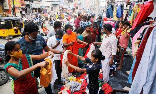 On the eve of Bhogi festival, the flower market in Tirupati wears a deserted look on Tuesday