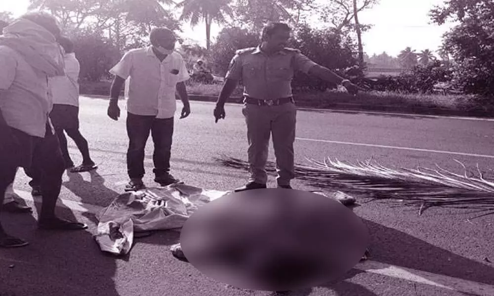 Andhra Pradesh: Wife dies, husband injures in a road accident at Ravulapalem