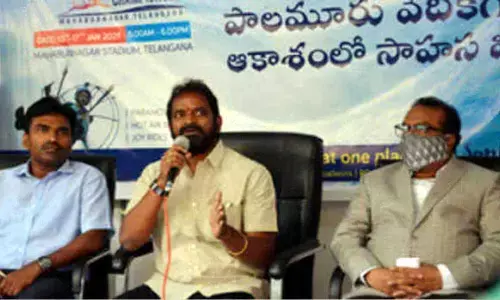 Tourism minister Srinivas Goud launched Sankranti airshow and paramotoring championship 2021