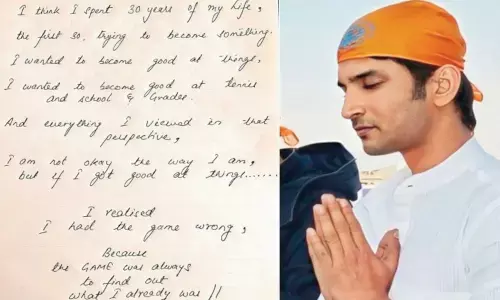 Sushant Singh Rajput’s handwritten note: I am not okay the way I am