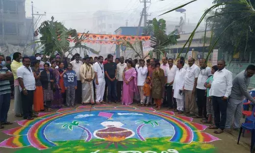 Bonfire, puja mark Bhogi in Prakasam district