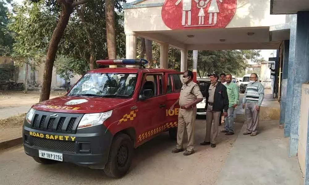 Vaccine being transported to a centre in Vizianagaram district