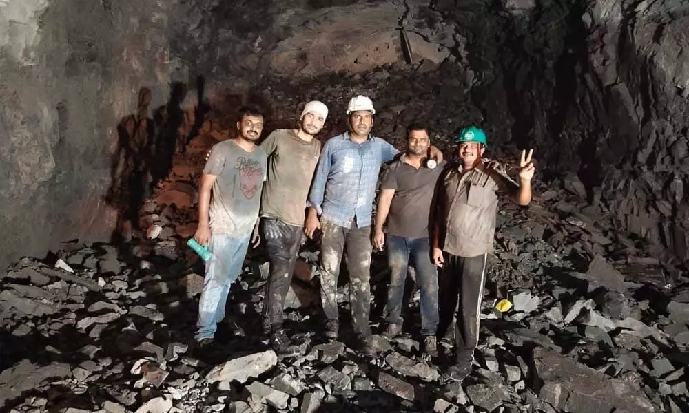 Engineering and Infrastructure Limited (MEIL) engineers team in Veligonda tunnel