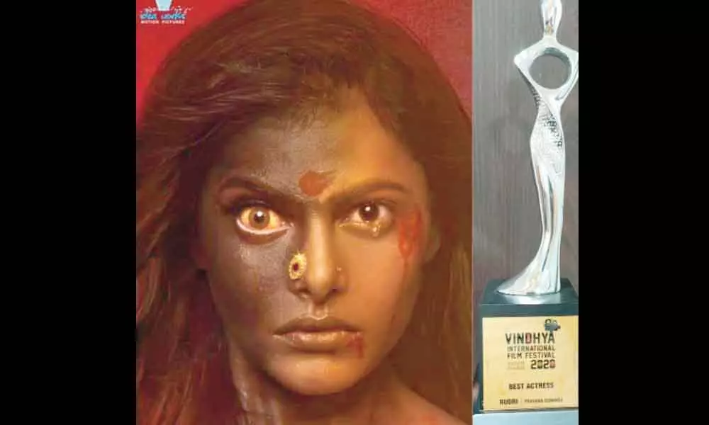 Pavana Gowda bags best actress award for role in Rudri