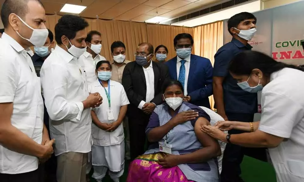 Andhra CM Jagan Mohan Reddy kicks off statewide Covid vaccination programme